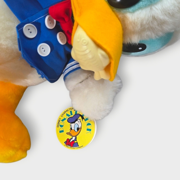 NWT Disney Plush Doll Vintage Donald Duck 16in Retro Sun and Star Rare 1970s L - Picture 3 of 15